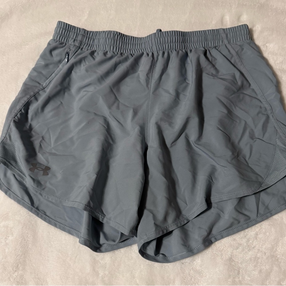 Under armour athletic shorts with attached brief.